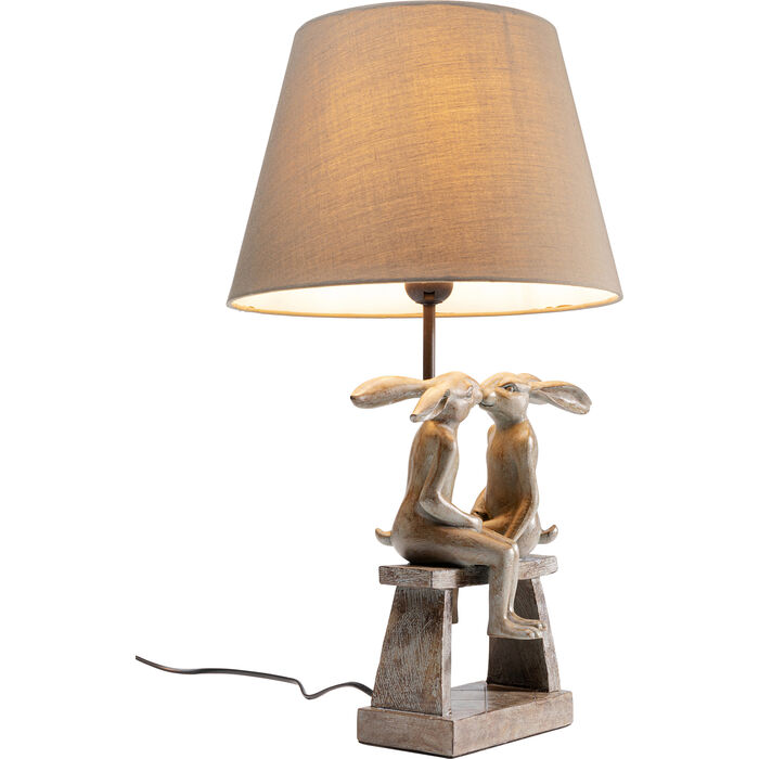 Table Lamp Animal Bunny Love 53cm, Gold Bunny Table Lamp