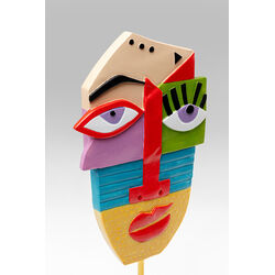 Objeto deco Abstract Face Multicolour 52cm