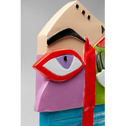 Objeto deco Abstract Face Multicolour 52cm