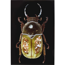 Glass Picture Shiney Dung Beetle 80x120cm