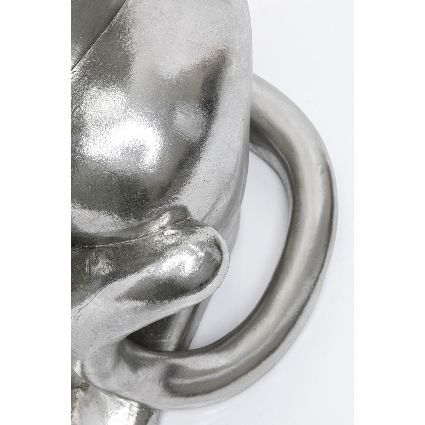 Deco Figurine Sitting Leopard Silver 150cm KARE Lebanon