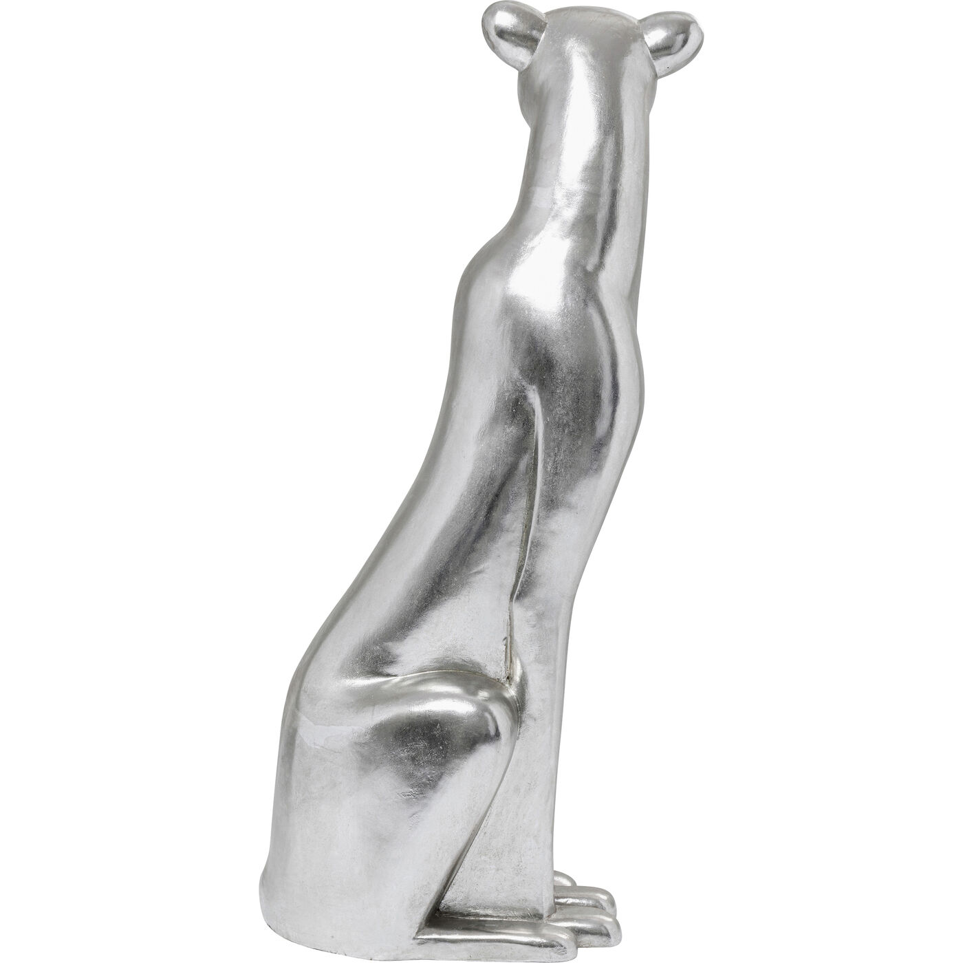 Deco Figurine Sitting Leopard Silver 150cm KARE Lebanon