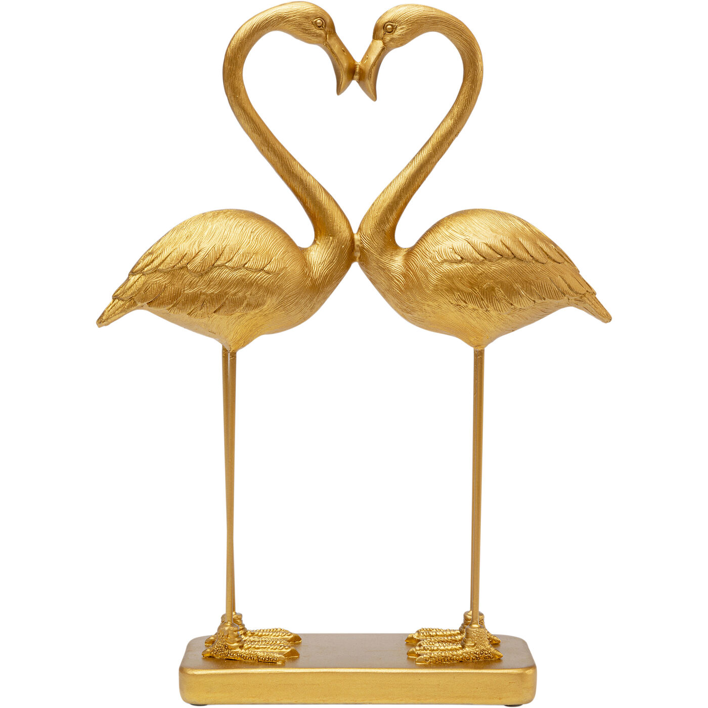 [53617] Figura deco Flamingo Love oro 39cm