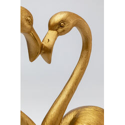 Figurine décorative Flamingo Love doré 39cm