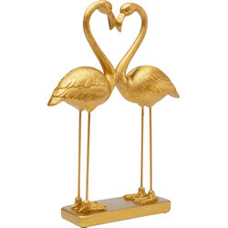 Deko Figur Flamingo Love Gold 39cm