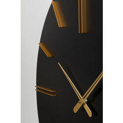 Reloj pared Luca negro Ø70cm