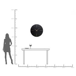 Wall Clock Luca Black Ø70cm