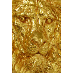 Wandobjekt Lion Head Gold 90x100cm