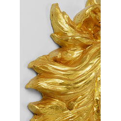 Wandobjekt Lion Head Gold 90x100cm