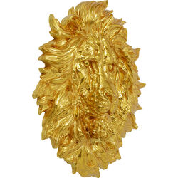 Wandobjekt Lion Head Gold 90x100cm