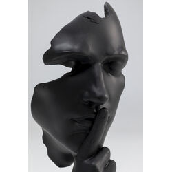 Deko Objekt Quiet Face Schwarz 31cm