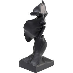 Deko Objekt Quiet Face Schwarz 31cm