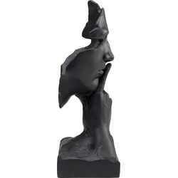 Oggetto decorativo Quiet Face nero 31cm