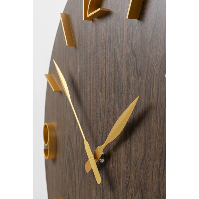 Reloj pared Bruno marrón Ø50cm