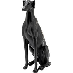 Deko Figur Greyhound Bruno Schwarz Matt 80cm
