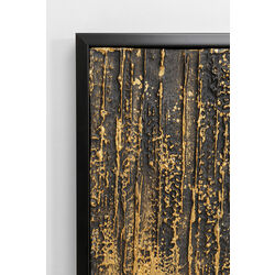 Framed Picture Abstract Black 80x120cm