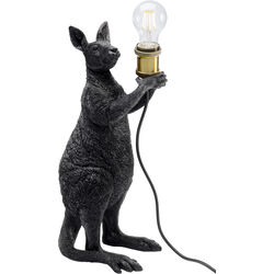 Table Lamp Animal Kangaroo Black Matt 46cm