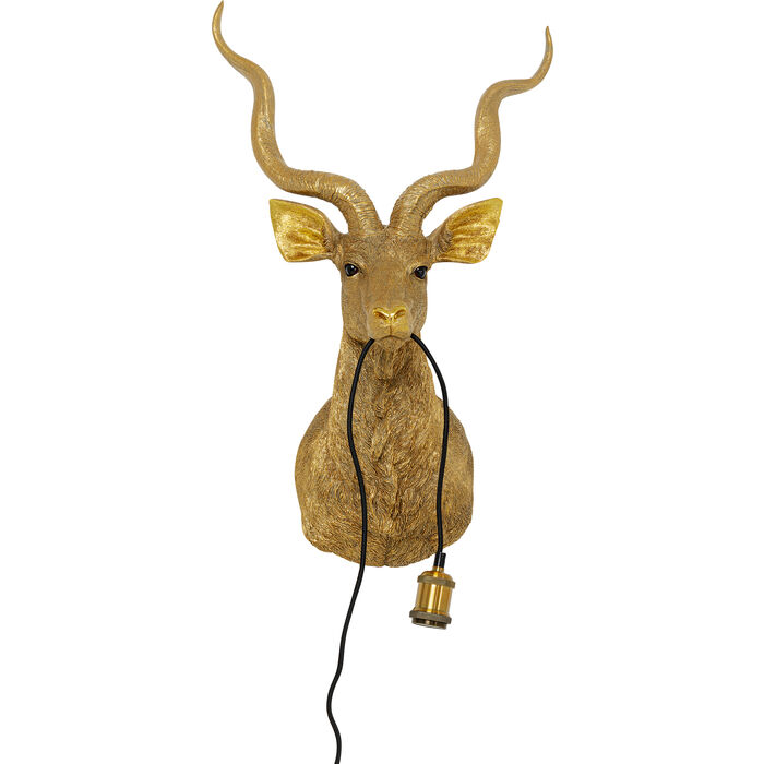 Lámpara pared Animal Goat oro 45x74cm