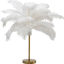 Lámpara mesa Feather Palm blanco 60cm