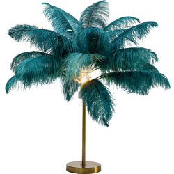 Lámpara mesa Feather Palm verde 60cm