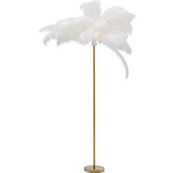 Floor Lamp Feather Palm White 165cm