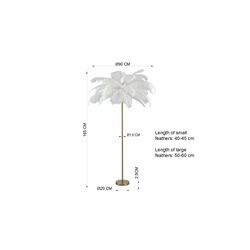Stehleuchte Feather Palm Weiß 165cm
