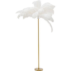 Lámpara pie Feather Palm blanco 165cm