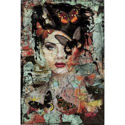 Glass Picture Lady Butterfly 100x150cm