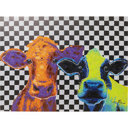 Canvas Picture Colorful Cows 120x90cm