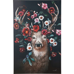 Canvas Picture Deer in Flower 90x140cm
