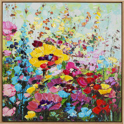 Framed Picture Flowery Meadow 100x100cm