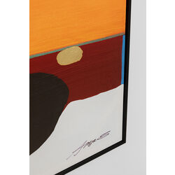 Cuadro Abstract Shapes naranja 73x143cm