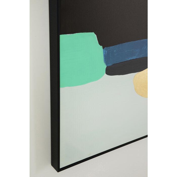 Cuadro Abstract Shapes verde 73x143cm