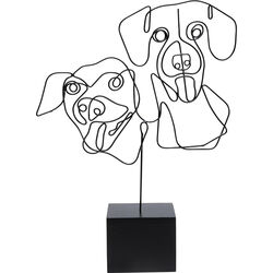 Deco Object Wire Dog Faces 38cm