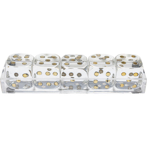 Objeto deco Dice Transparent 17x4cm