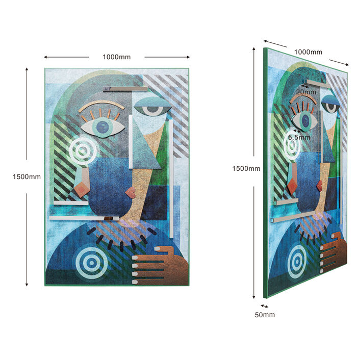 Objektbild Geometric Woman 100x150cm