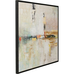 Gerahmtes Bild Dust Gold 120x120cm