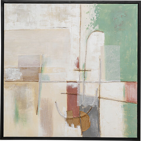 Cuadro Dust verde 120x120cm