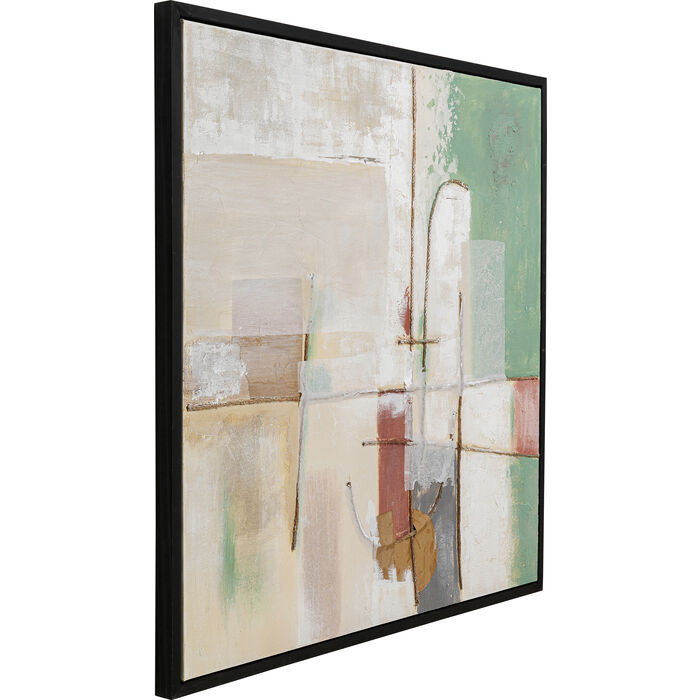 Framed Picture Dust Green 120x120cm
