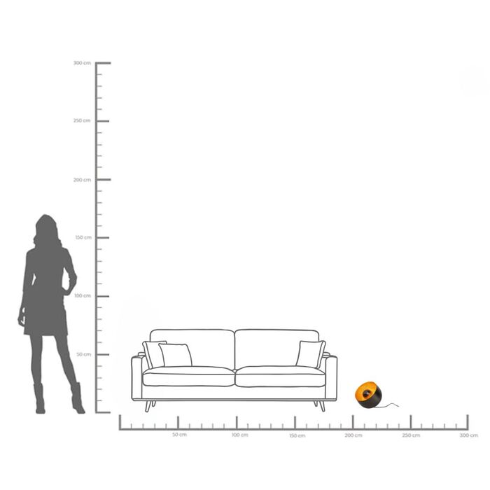 Bodenleuchte Apollon Smooth Graphit Ø28cm