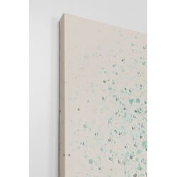 Quadro su tela Flower Boat beige verde 120x160cm