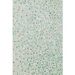 Canvas Picture Flower Boat Beige Green 120x160cm
