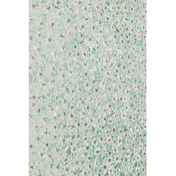 Tableau sur toile Flower Boat beige vert 120x160cm