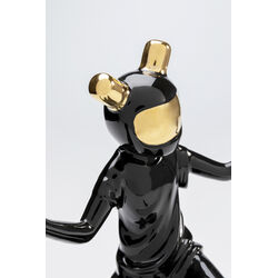 Deko Figur Skating Astronaut Schwarz 21cm