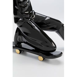 Deko Figur Skating Astronaut Schwarz 21cm