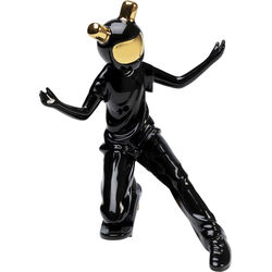 Deko Figur Skating Astronaut Schwarz 21cm