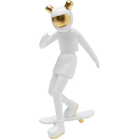Deco Figurine Skating Astronaut White 33cm