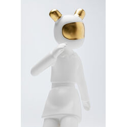 Deko Figur Skating Astronaut Weiß 33cm