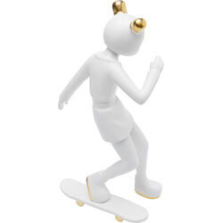 Deko Figur Skating Astronaut Weiß 33cm