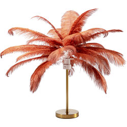 Lámpara mesa Feather Palm Rusty Red 60cm